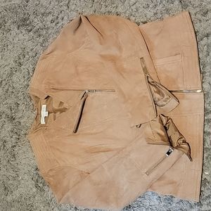 New York Company Tan Leather Jacket
